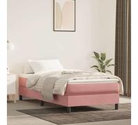 vidaXL Materasso a Molle Insacchettate Rigidità Media Rosa 80x200x20 cm in Velluto
