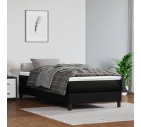vidaXL Materasso a Molle Insacchettate Nero 120x190x20cm in Similpelle