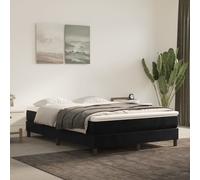 vidaXL Materasso a Molle Insacchettate Nero 140x190x20 cm in Velluto