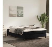 vidaXL Materasso a Molle Insacchettate Nero 140x200x20 cm in Velluto
