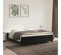 vidaXL Materasso a Molle Insacchettate Nero 160x220x20 cm in Velluto