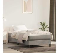 vidaXL Materasso a Molle Grigio Chiaro 90x210x20 cm in Velluto, Materasso, Materasso da Letto, Materasso da Letto con Cerniera