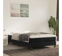vidaXL Materasso a Molle Insacchettate Nero 120x220x20 cm in Velluto