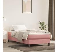 vidaXL Materasso a Molle Insacchettate Rigidità Media Rosa 90x200x20 cm in Velluto