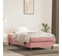 vidaXL Materasso a Molle Insacchettate Rosa 100x210x20 cm in Velluto
