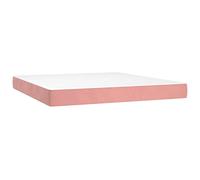 vidaXL Materasso a Molle Insacchettate Rosa 160x200x20 cm in Velluto