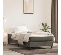 vidaXL Materasso a Molle per Bambini Grigio Scuro 80x160 cm in Velluto