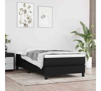 vidaXL Materasso a Molle per Bambini Nero 80x160 cm in Tessuto
