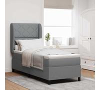 vidaXL Materasso a molle pocket con zip, 80 x 200 cm, grigio chiaro e bianco. Tessuto resistente e comodo, supporto medio-duro per una buona dormita in camera da letto con mobili moderni e regolabili