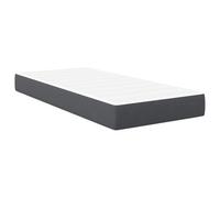 vidaXL Materasso a molle Pocket grigio scuro medio 80 x 200 x 20 cm tessuto stabile regolabile traspirante resistente alle macchie, ideale per camera da letto comfort design moderno individuale