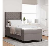 vidaXL Materasso a molle pocket Tortora 100 x 200cm con rivestimento in tessuto e cerniera, supporto medio e schiuma. Perfetto per dormire, ha un design moderno da abbinare ai mobili della camera da