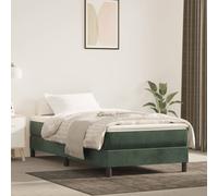 vidaXL Materasso a Molle Verde Scuro 120x190x20 cm in Velluto