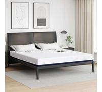 vidaXL Materasso Bianco e Blu 200 x 200 cm Schiuma