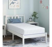 vidaXL Materasso Bianco e Blu 80 x 160 cm Schiuma Memory in Gel