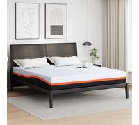 vidaXL Materasso Bianco e Grigio 180 x 200 cm Tessuto Jacquard