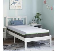 vidaXL Materasso Bianco e Grigio 80 x 160 cm Tessuto Jacquard, Materasso Comodo, Design Moderno, Molle Insacchettate, Memory Foam Gel, 7 Zone, Regola Temperatura, Morbido Medio
