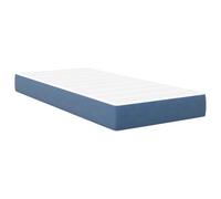vidaXL Materasso Blu in Schiuma Viscoelastica 90X200 cm con Rivestimento Morbido e Design Contemporaneo per Uso in Camera da Letto Singolo per Adulti