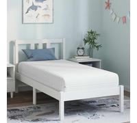 vidaXL Materasso con Strato di Cocco Medio rigido 80 x 160 cm Bianco