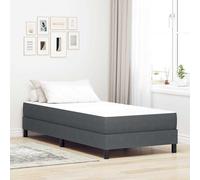 vidaXL Materasso da Letto con materasso Grigio 90 x 200 cm Tessuto