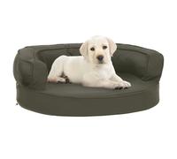 vidaXL Materasso Ergonomico per Cani 60x42cm Effetto Lino Grigio Scuro