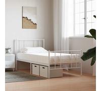 vidaXL Materasso in Schiuma Bianco 100x210cm Durezza H2 H3