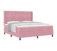 vidaXL Materasso in Velluto a Molle Indipendenti 180X200 cm Rosa Sensazione Morbida Schiuma con Copertura Cerniera Ideale per Comfort e Supporto in Camera da Letto Unisex Matrimoniale Non Restituibil