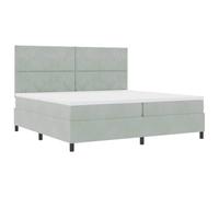 vidaXL Materasso Letto Vellutato a Molle Pocket 100X200 cm Grigio Chiaro Tessuto Schiuma Copertura con Cerniera Superficie di Sonno Morbida per Adulti Arredamento Camera da Letto Protettore Accessori