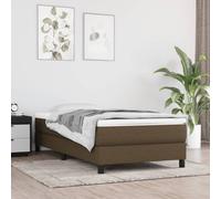 vidaXL Materasso Molle Insacchettate Marrone Scuro 120x190x20 Tessuto