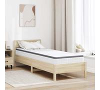 vidaXL Materasso Morbido medio 80 x 200 cm Bianco e Grigio