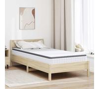 vidaXL Materasso Morbido medio 90 x 200 cm Bianco e Grigio