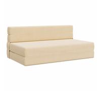 vidaXL Materasso pieghevole per divano letto Crema 152 x 86,5 x 60 cm