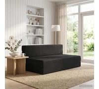 vidaXL Materasso pieghevole per divano letto Nero 152 x 86,5 x 60 cm