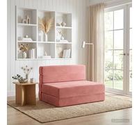 vidaXL Materasso pieghevole per divano letto Rosa 100 x 80 x 60 cm