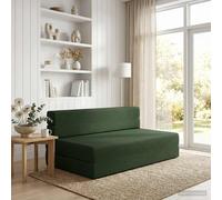 vidaXL Materasso pieghevole per divano letto Verde Scuro
