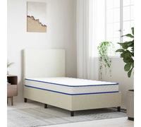 vidaXL Materasso Viscoelastico Bianco 100x200x17 cm Morbido