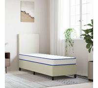 vidaXL Materasso Viscoelastico Bianco 70x200x17 cm Morbido