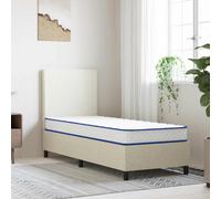 vidaXL Materasso Viscoelastico Bianco 80x200x17 cm Morbido