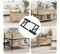 vidaXL Meccanismo di Sollevamento per Letto 2 pcs Nero Ferro, Sollevatore per letto, salvaspazio, senza rumore, strumento essenziale per stanze moderne