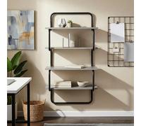 vidaXL Mensola a 4 ripiani Sonoma grigio 60 x 24,5 x 104 cm