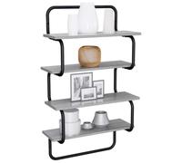 vidaXL Mensola a 4 ripiani Sonoma grigio 80 x 24,5 x 104 cm