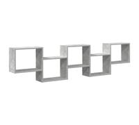vidaXL Mensola a Cubo da Parete 5 Scomparti Truciolato Grigio Cemento
