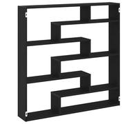 vidaXL Mensola a Cubo da Parete 7 Scomparti in Truciolato Nero, mensola cubo Galleggiante, mensola Scatola Galleggiante, mensola cubo appesa