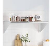 vidaXL Mensola a Muro 100x45x31 cm Argento in Acciaio Inossidabile, mensola sospesa, mensola sospesa a muro, scaffale espositivo a muro