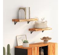 vidaXL Mensola a Muro 50x30x2,5cm Rettangolare Legno Acacia Bordi Vivi, mensola a muro, ripiano a muro, ripiano, ripiano a parete, mensola