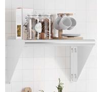vidaXL Mensola a Muro 50x30x31 cm Argento in Acciaio Inossidabile, mensola sospesa, mensola sospesa a muro, scaffale espositivo a muro