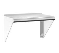 vidaXL Mensola a Muro 50x30x31 cm Argento in Acciaio Inossidabile, mensola sospesa, mensola sospesa a muro, scaffale espositivo a muro