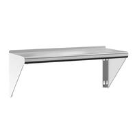 vidaXL Mensola a Muro 75x30x31 cm Argento in Acciaio Inossidabile, mensola sospesa, mensola sospesa a muro, scaffale espositivo a muro
