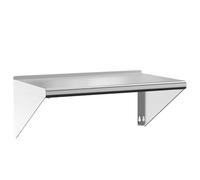 vidaXL Mensola a Muro 75x45x31 cm Argento in Acciaio Inossidabile, mensola sospesa, mensola sospesa a Muro, scaffale espositivo a Muro