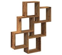 vidaXL Mensola a Muro a Cubo Legno Antico 78x15x93cm Legno Multistrato