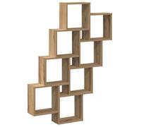 vidaXL Mensola a Muro Cubo Artigianale 90x15x119,5cm Legno Multistrato, mensola a Muro, scaffale a Parete, scaffale pensile, scaffale a Muro